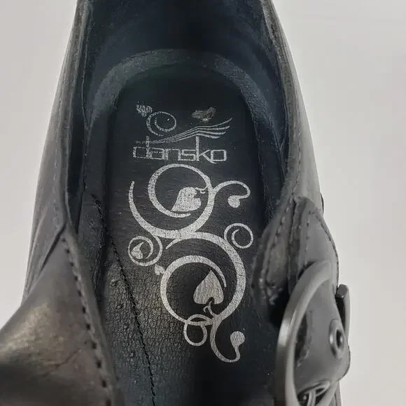 Dansko Nevin Womens Size EU 40 US 9.5-10 Black Leather Mary Jane Steampunk Shoes - Picture 10 of 12